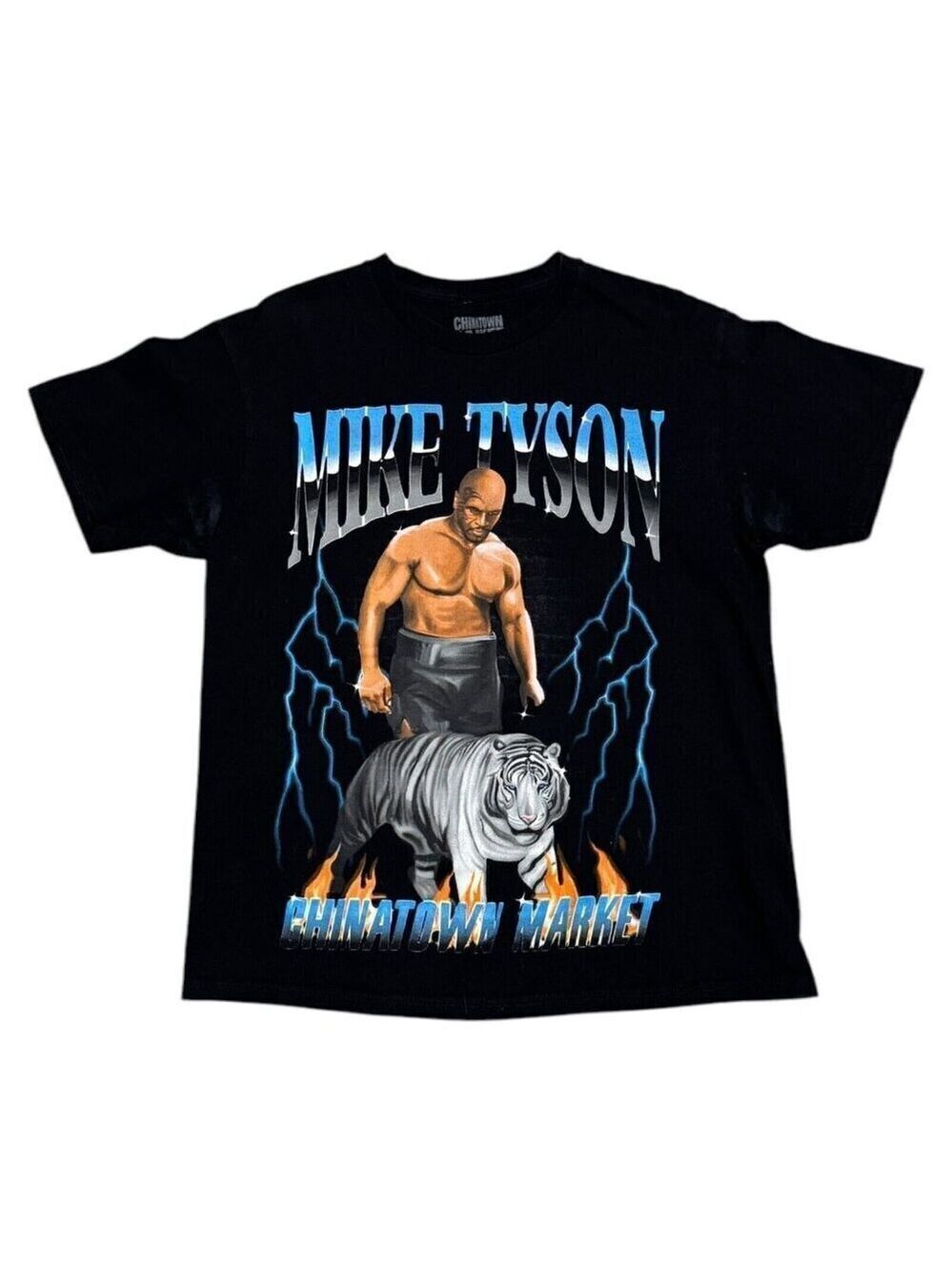 CHINATOWN MARKET Mike Tyson Tiger Boxing Streetwear Designer Tee Shirt Men Large